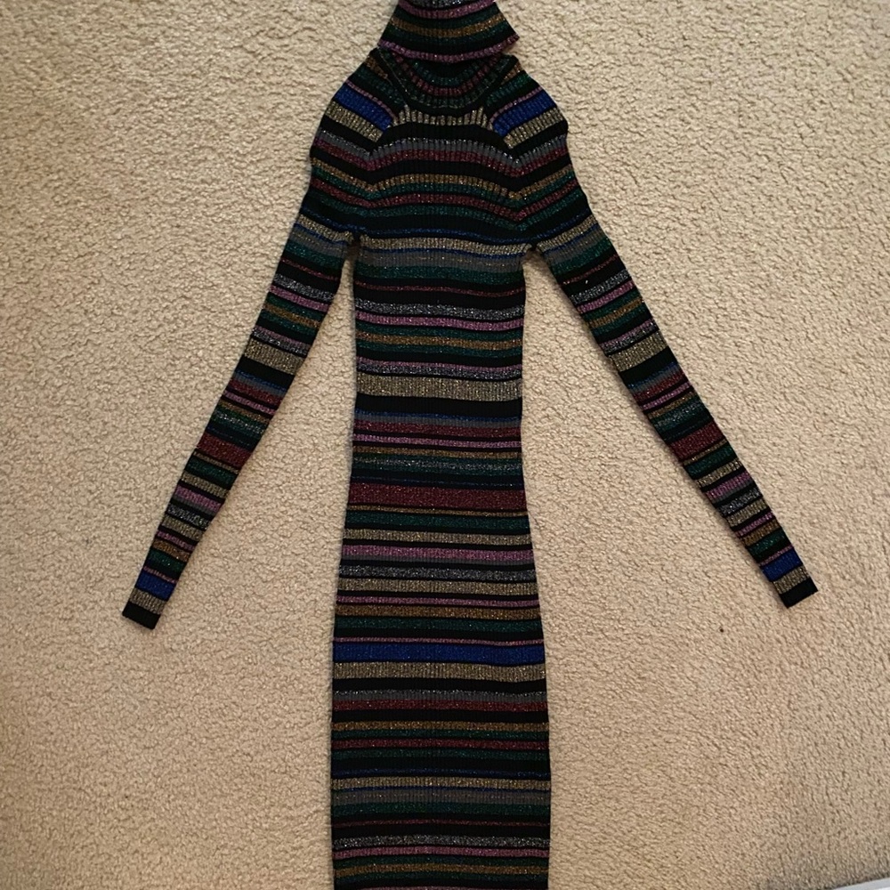 MILLY Striped-Knee Length Dress